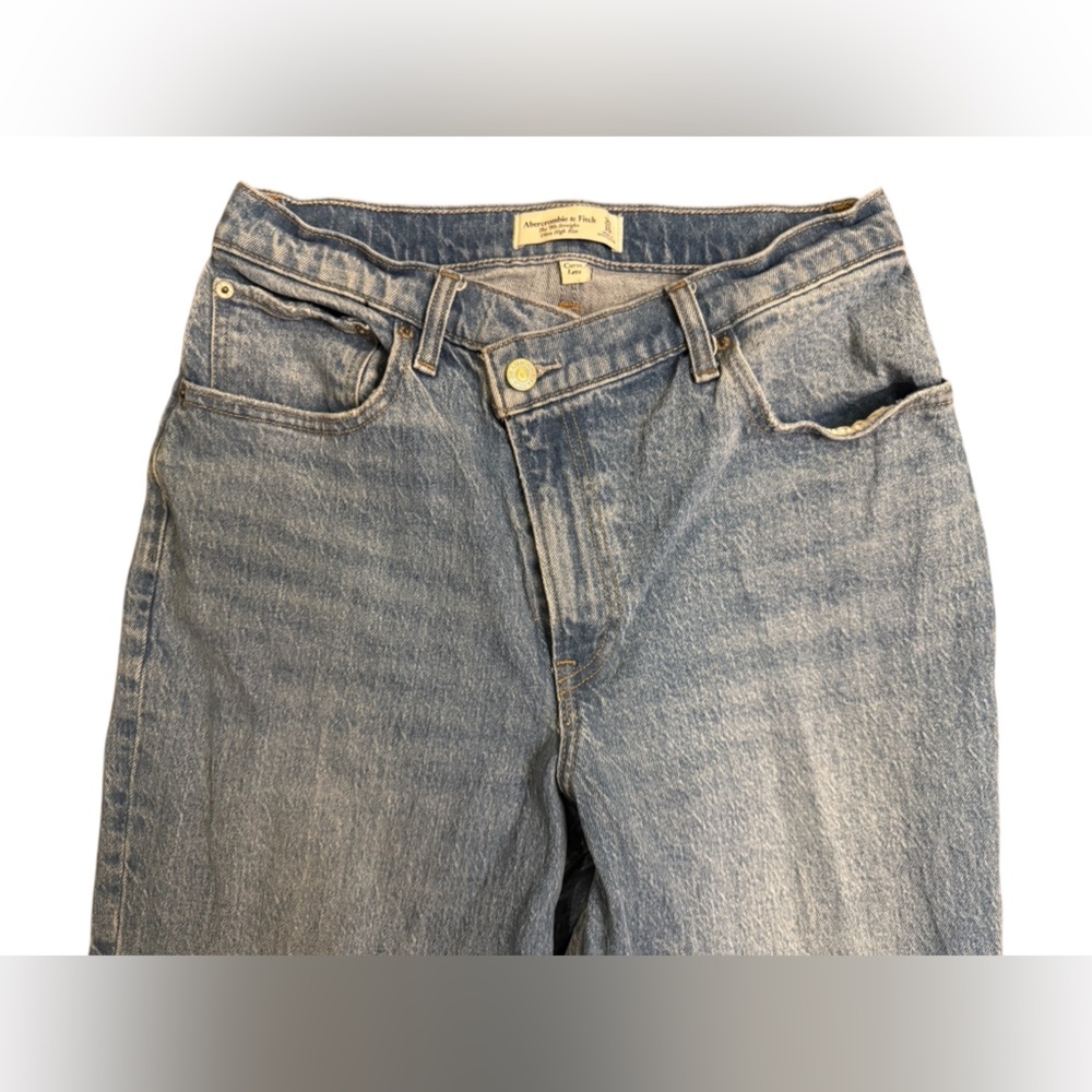Abercrombie & Fitch Sky Blue Straight Leg Jeans - Picture 7 of 11
